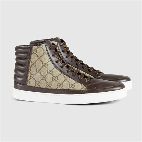 gucci gg supreme high-top sneaker|Gg Supreme low top sneakers.